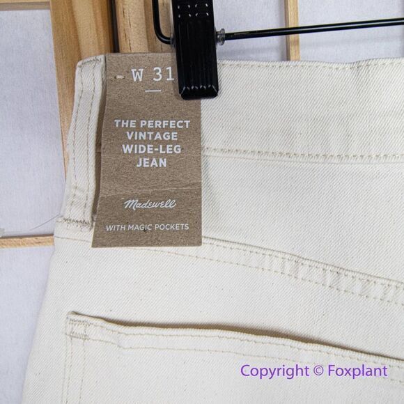 NEW Madewell The Perfect Vintage Wide-Leg Jean: Garment-Dyed Edition,‎ 31 - Picture 13 of 16